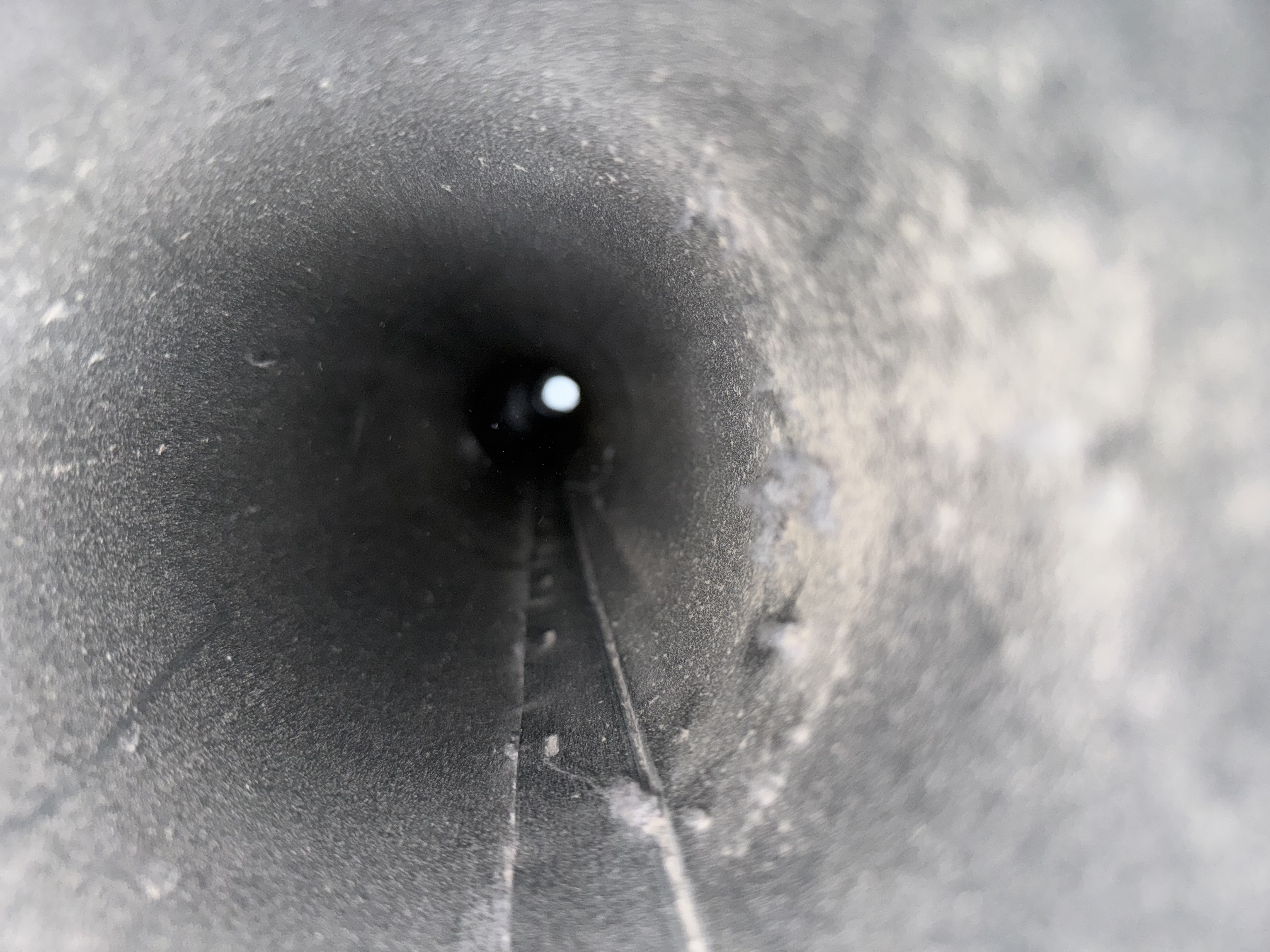 Dirty air duct before cleaning